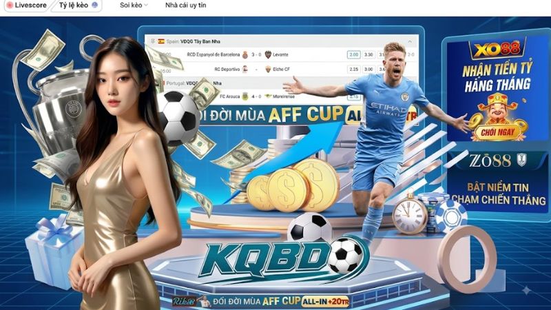 Giao diện trang chủ hiển thị kqbd nhanh chóng và chính xác phục vụ người hâm mộ bóng đá toàn cầu